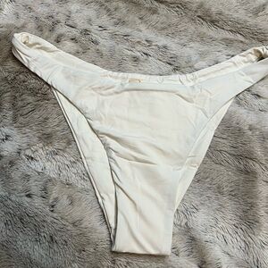 Eberjey Dree White High-Cut Bikini Bottom